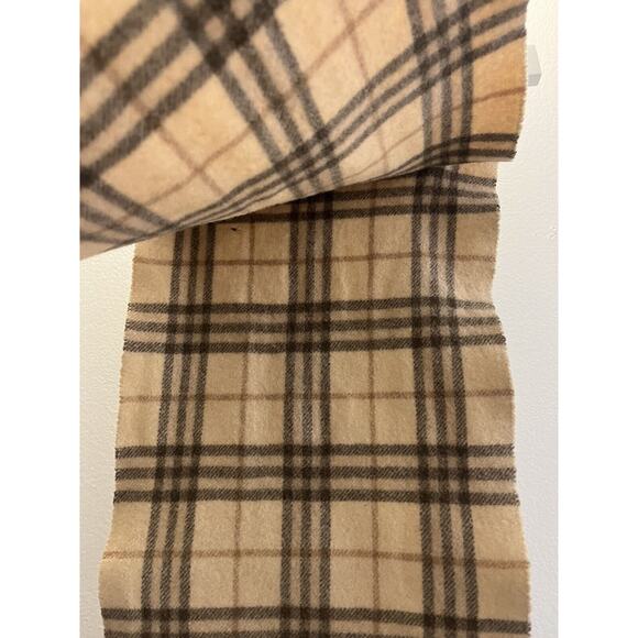 Burberry Vintage Scarf Classic Nova Check Pearl white Cream Lambswool Unisex - Picture 5 of 13
